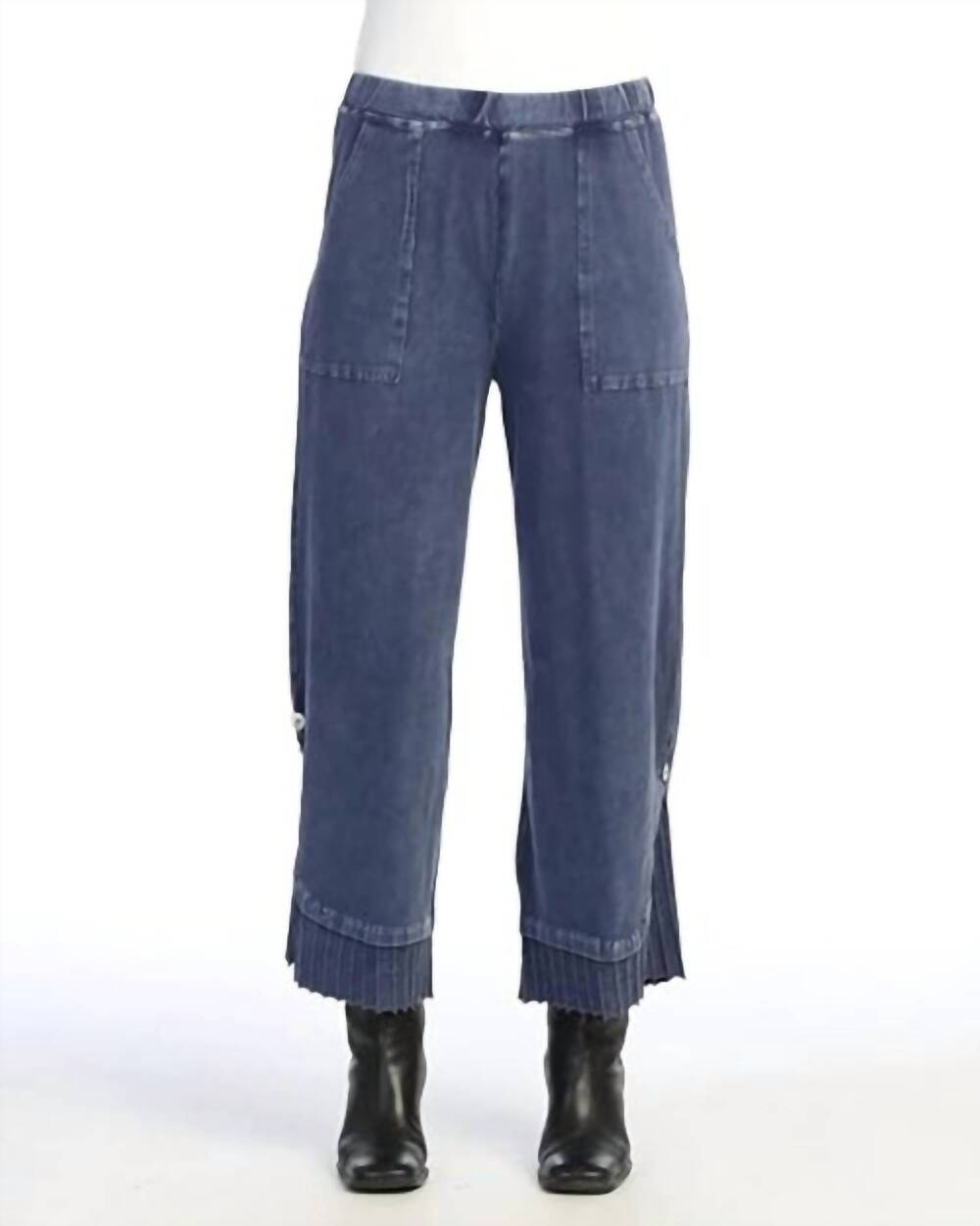 NEW JESS & JANE mineral washed wide leg pant in denim
